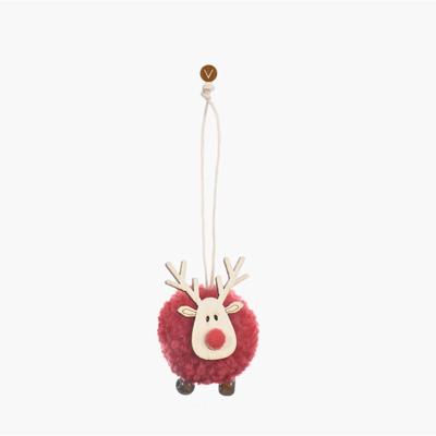 China Christmas Celebration Decoration Felt Fawn Pendant Elk Christmas Tree Hanging Gift for sale