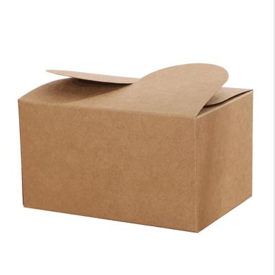 China Recyclable Custom White Kraft Packaging Cookie Candy Bake Food Pack Takeout Paper Box for sale