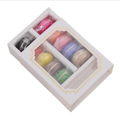 China Recyclable Creative White Transparent Window Drawer Snack Chocolate Package Packing Paper Box for sale