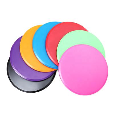 China Amazon Hot Selling Multicolor Light Portable 2 Dual Sided ABS Gliding Discs Fitness Exercise Core Slider Workout Yoga Equipment for sale