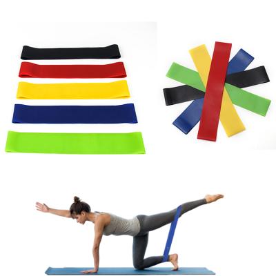 China Leg Exerciser Yoga Elastic Rubber Resistance Loop Bands Pull Up Fitness Hip Strength Latex Band Set for sale