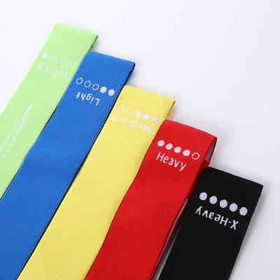 China Exercise Loop Bands Fitness Polyester Latex Woven TC Fabric Hip Workout Resistance Band en venta