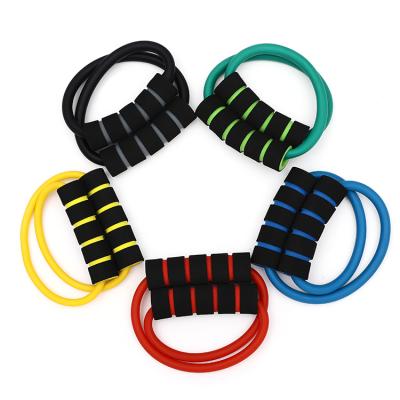 China Leg Trainer Resistance Bands O-Shape Label Training Custom Gym Strength O Shaped Pull Rope Band for sale