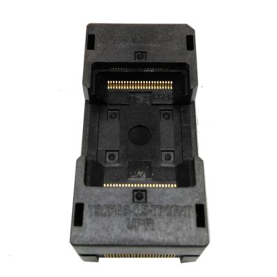 China TSOP48 Long Open Top Burn in Socket Pin Pitch 0.5mm IC Test Socket Adapter The Transposon Adapter Conversion Block for sale