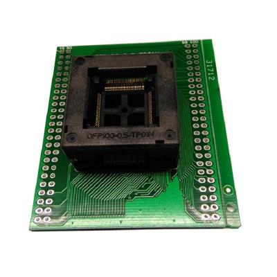 China TQFP100 FQFP100 QFP100 to DIP100 Programming Socket OTQ-100-0.5-09 Pitch 0.5mm IC Body Size 14x14mm Test Socket for sale