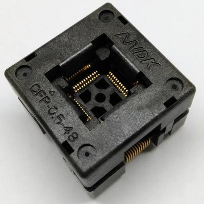 China QFP48 TQFP48 LQFP48 Open top Pitch 0.5mm Programmer Socket FPQ-48-0.5-06 Test Flash Adapter Conversion Block for sale