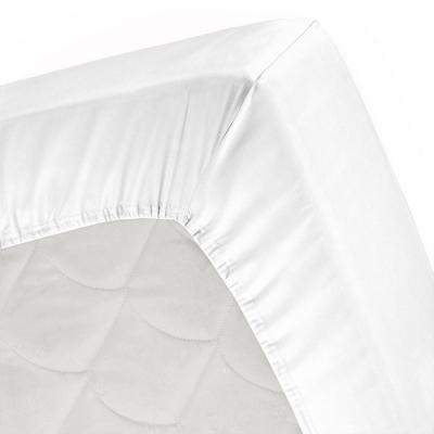 China 100% Fitted Sheet, Hotel Custom White Plain Cotton Hotel Use Sheet for sale