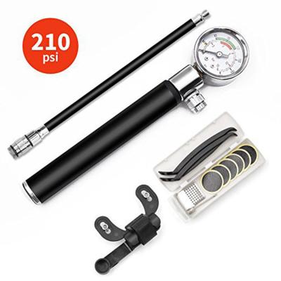 China Mini Bicycle Compressor 210PSI Hand Held Bike Pump Suitable For All Types Of Bikes And Aluminum Balls Bicycle Pump for sale