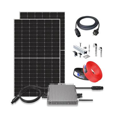 China High Efficiency Home Solar Panel Module With Smart Micro Inverter 600W 800W Balcony Solar Power Energy System Easy To Install for sale