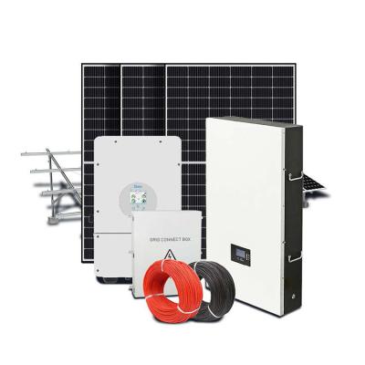 China Home solar panel system for home solar energy storage system kits 5KW 6KW 8KW 10KW 12KW 20KW with competitive price for sale