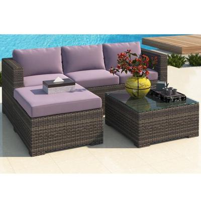 China PE weather resistance weather resistant outdoor moldern corner sofa synthetic PE rattan/PE rattan furniture wicker garden sofas for sale