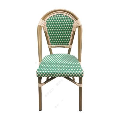 China ZUOAN Wholesale Cheap Price Restaurant Stackable Outdoor Rattan Woven French Cafe Bistro Chairs for sale