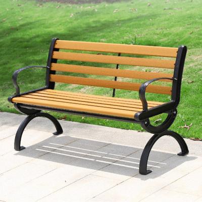 China Weather Resistant UV-Resistant Waterproof Long Beaches Cast Aluminum Frame Plastic Wooden Garden Park Bench for sale