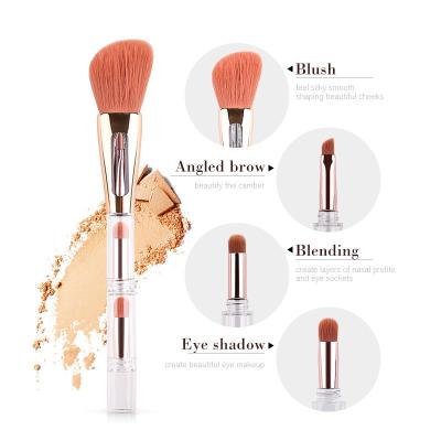 China Fan Brush Factory Direct Sales Guaranteed Quality 4 In 1 Makeup Brushes With Custom Logo for sale