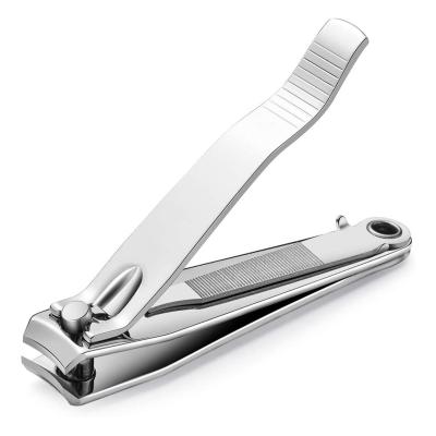 China High Quality Adult Carbon Steel Finger Big Manicure Straight Edge Nail Clipper With One Catcher for sale