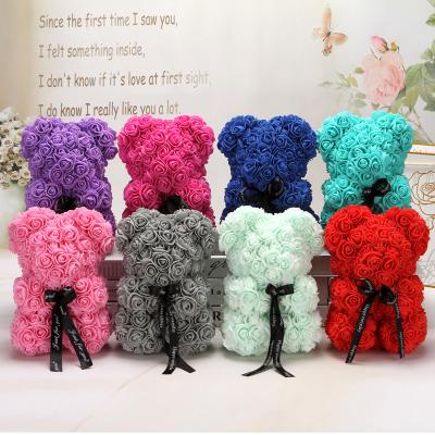 China Simple DIY Rose Bear Soap Flower Girlfrieng Dropshipping Wedding Gifts For Party for sale