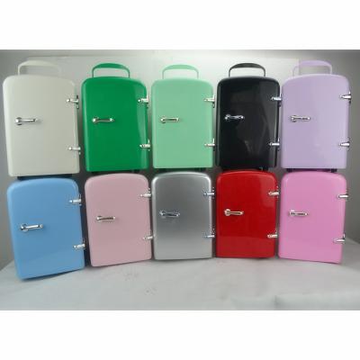 China Hot Selling 4l Modern Mini Plastic Portable Makeup Refrigerator Multicolor With Handle for sale