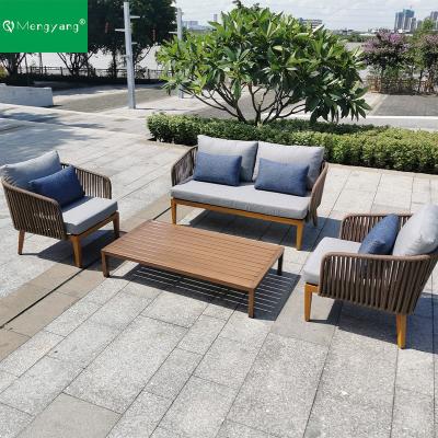 China Factory direct sale modern aluminum simple sofa garden patio furniture loveseat sofa garden sets outdoor for sale