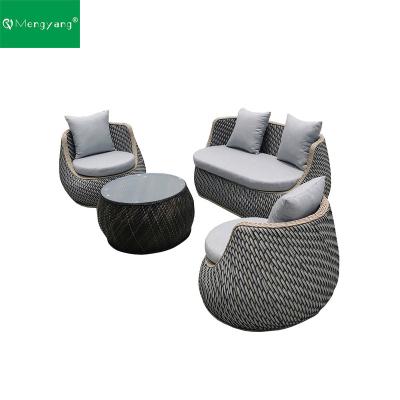 China Modern Outdoor Warm Garden Sofa Set Fashion Sale Hotel Rattan Furniture Patio Sofas Table Chair Set for sale