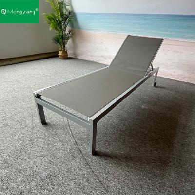 China Modern Hotel Furniture Outdoor Folding Bed With Wheels Sun Lounger Sofa for sale