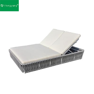 China Manufacturer Modern Popular Outdoor Garden Beach Folding Bed Rope Woven Daybed Manufacturer Furniture for sale