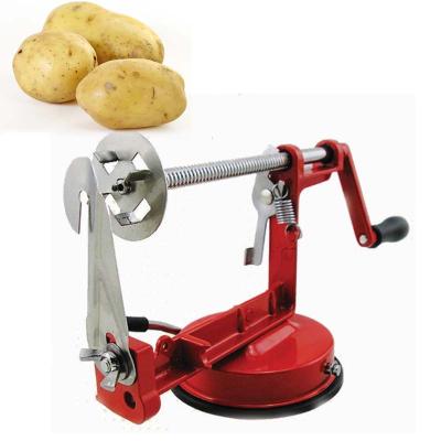 China Hotels On The Line Hot Selling Stainless Steel Multifunction Manual Potato Chips Cutter Potato Tower Spiral Twine Rotary Cutter for sale