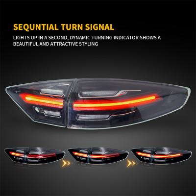 China Autolamp HCmotion Factory Wholesale Sales Animation DRL Mondeo Rear Modified Rear Tail Lamp 2013 2014 2015 2016 LED Tail Lights For Ford Fusion for sale