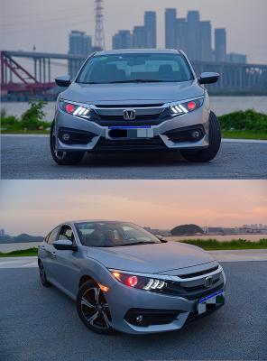 China Auto Led Headlight HCmotion Maker Gen Mustang Style Front Lamps 10th 2016 2017 2018 2019 2020 2021 LED Head Lights For Honda Civic for sale