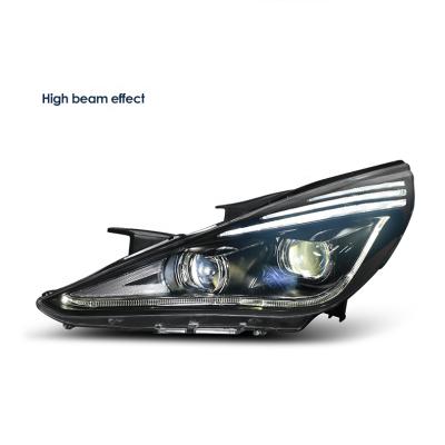 China Factory Auxiliary Accessories HCmotion High Beam 6th GEN Front Lamp Sedan 2010 2011 2012 2013 2014 Full LED Headlights i45 For Hyundai Sonata for sale