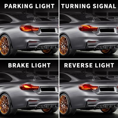 China Factory 2014-2020 F32 F33 F36 4 Series M4 OLED GTS Style Rear Light Taillights 420i 420d 425d 430d 435d PMMA+ABS+Aluminum For BMW F82 F83 for sale