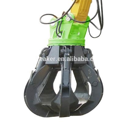 China Machinery Repair Shops Turning Factory Price Hydraulic Scrap Metal Orange Peel Type Grapple for sale