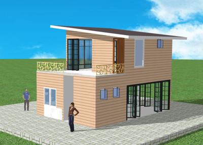 China Prefab Lightweight Steel Structure Q235 Light Steel Villa Duplex Apartment for sale