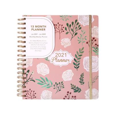 China 2021 Recycled Agenda Planner Diary Notebook Organizer and Journal Spiral E-Co Friendly Notebook for sale