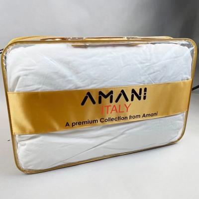 China Custom Sustainable High Grade Logo Printing Quilt Storage Clear PVC Woven Fabric Storage Bags for sale