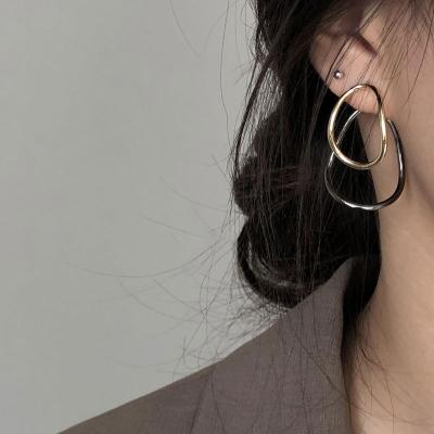 China FASHIONABLE New Women's Circle Earrings Creative Irregular Geometric Jewelry for sale