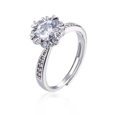 China Soft Ladies Large Ring Luxury Wedding Ladies Jewelry Romantic Exquisite Fashion for sale