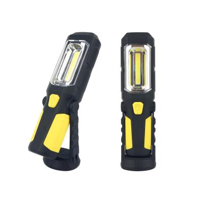 China USB Input And Output Adjustable Adjustable Plastic Rechargeable Flashlight COB Working Light With Magnet And Hook for sale