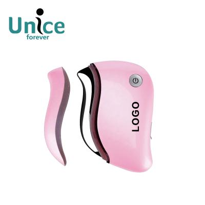 China Anti-Puffiness Top Revealing Plate Vibrating Beauty Device Rose Heated Scraping Instrument For Scrapers Face Massage for sale