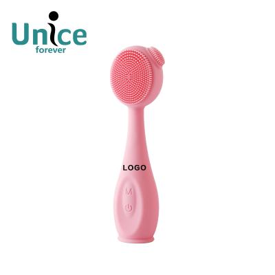 China Amazon Hot Double Side Brush Silicone Face Wash Deep Clean Ultrasonic Facial Cleansing Brush for sale