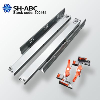 China Soft-closing traditional undermount invisible full extension drawer slide N3F1C 250mm for sale