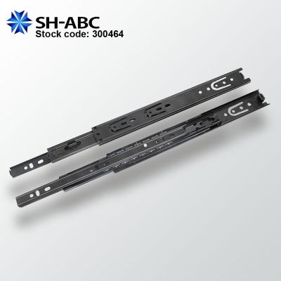 China Extension 15kgs full three 35mm modern cheap sidemount drawer slide hardware channel runner 3 fold ball bearing for sale