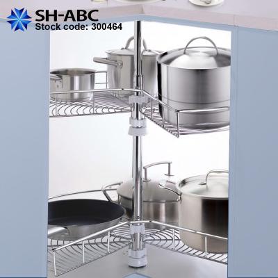 China Shipping and Handling - ABC 270 Circle Kitchen Corner Cabinet Turntable Storage Magic Basket SH500-CG for sale