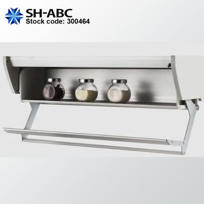 China Aluminum Alloy Kitchen Under Cabinet Single Lift Small Spice Hinging Basket SH2711600 for sale