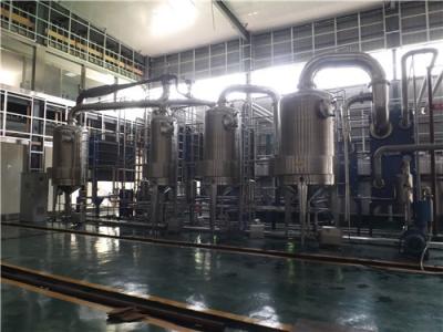 China Upward Film Heat Transfer Multiple Effect Evaporation Coefficient For Beer Juice Milk Industry for sale