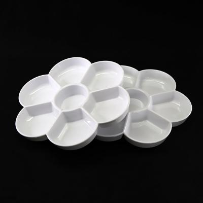 China Wholesale Plastic Palettes Tray Watercolor Acrylic Paint Tray Art Supplies Colorful Plastic Paint Palette for sale