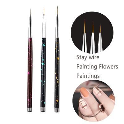 China Wholesale Nail Enhancements Rod Pen 3 Sets Ultrafine Metal Pull and Color Nail Hook Flower Paint Pens MJ-1029 for sale