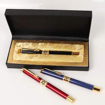 China Factory Direct Selling Normal Metal Tap Ball Pen Advertising Gift Pen Box Set Laser Engraving Fountain Pen for sale