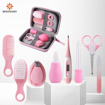 China ABS 8Pcs/Set Brush Kit Clipper Scissor Kid Toiletries Hair Health Care Thermometer Kit Newborn Baby Kids Nail Baby Care for sale