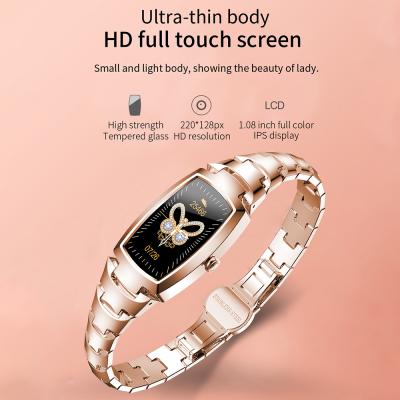 China Foste H8 Pro New Arrival Female Smart Watch 2021 Touch Screen Waterproof Heart Rate Monitoring Android IOS Stopwatch EGG Gift for sale