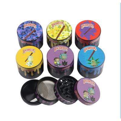 China Hot Grinding Metal Grinder 50mm Tobacco Backwood Grinder 4 Layer Tobacco Zinc Alloy Grinder Smoking Accessories for sale